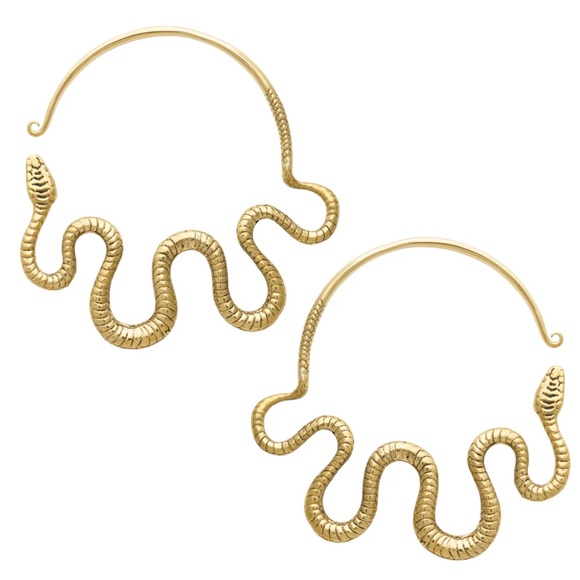 Diablo Organics Ouroboros Snake Earrings - Picture 2 of 3